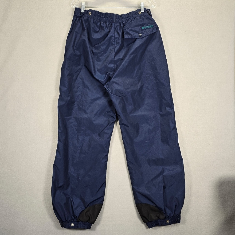 Vintage 90s Columbia Snow Pants Navy Nylon Reversible Winter Ski Snowboard XL